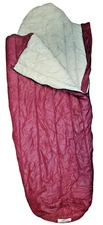 Vintage Slumberjack Mummy Sleeping Bag Adult Burgundy Large  84"x32" 6lbs