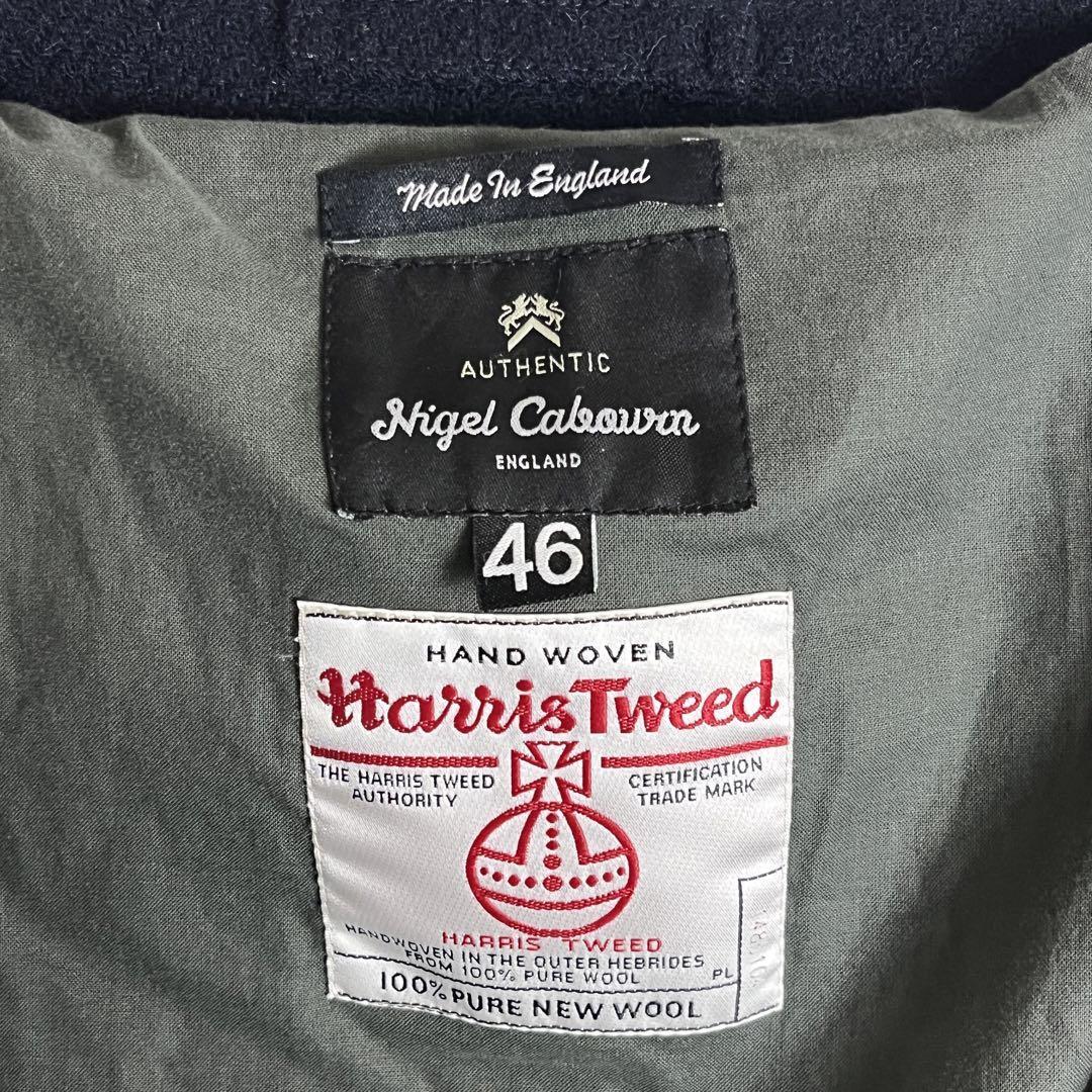 Nigel Cabourn WOOL NAM COAT Harris Tweed Navy Size 46 Used Nigel Cabourn WOOL NAM COAT Harris Tweed Navy Size 46 Used