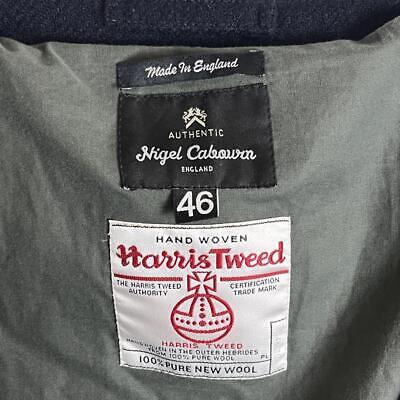 Nigel Cabourn WOOL NAM COAT Harris Tweed Navy Size 46 Used Nigel Cabourn WOOL NAM COAT Harris Tweed Navy Size 46 Used