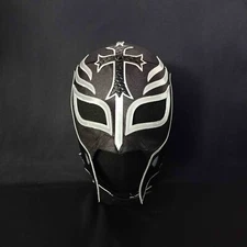 Black+Silver Mask WRESTLING MASK LUCHADOR MASK WRESTLER LUCHA LIBRE MASK