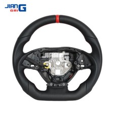 Fit Corvette C7 Zr1 Z06 Full Leather Flat Sport Steering Wheel 14-19 Red Line