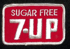 Sugar Free 7 Up Embroidered Soda Patch c1973-1979 VGC Scarce