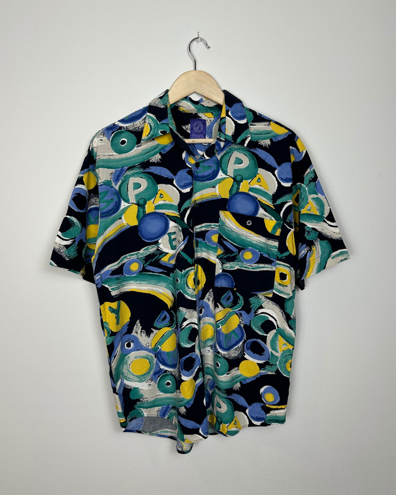 Vintage Crazy Abstract Pattern Protocol Men's But… - image 3