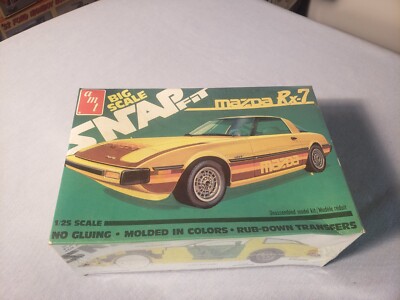 Vintage 1/25 AMT MATCHBOX BIG SCALE SNAP FIT MAZDA RX-7 NOS FACTORY SEALED 1980
