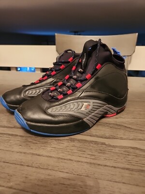 Reebok Answer 4 I3 Iverson Black Red Blue Sneakers Sz 8.5 Men s