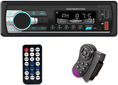 Single DIN Car Stereo Bluetooth Hands-Free, 12V-24V Car Radio with Tf/Dual USB/A