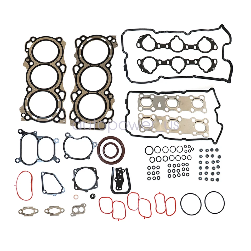 Juego completo de juntas aptas para Nissan Xterra Frontier Suzuki Equator 4.0L DOHC 24V VQ40DE Foto 3 de 4