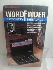 Vintage Selectronics WordFinder Hand Held Electronic Dictionary Thesaurus WF-220