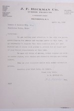 1932 Lamson Goodnow JF Heckman Co Providence RI Box Shooks Lumber Ephemera L915H