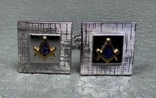 Masonic Sterling Silver Cufflinks by Anson