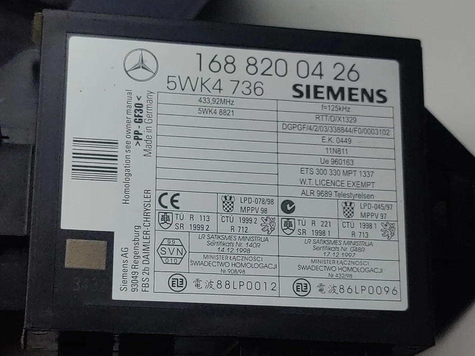  Mercedes Benz A170 Cdi Schalter A-Klasse W168 Steuergerät Set A6681530279 💯 - Bild 4 von 4