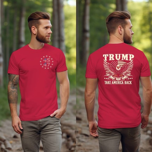 Trump 2024 Take America MAGA 45 47 Missed Me Never Surrender Legend Flag T-Shirt - Picture 19 of 23
