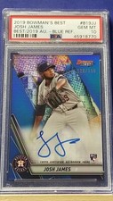 Josh James - 2019 Bowman's Best Blue Refractor Autograph PSA 10   #128/150