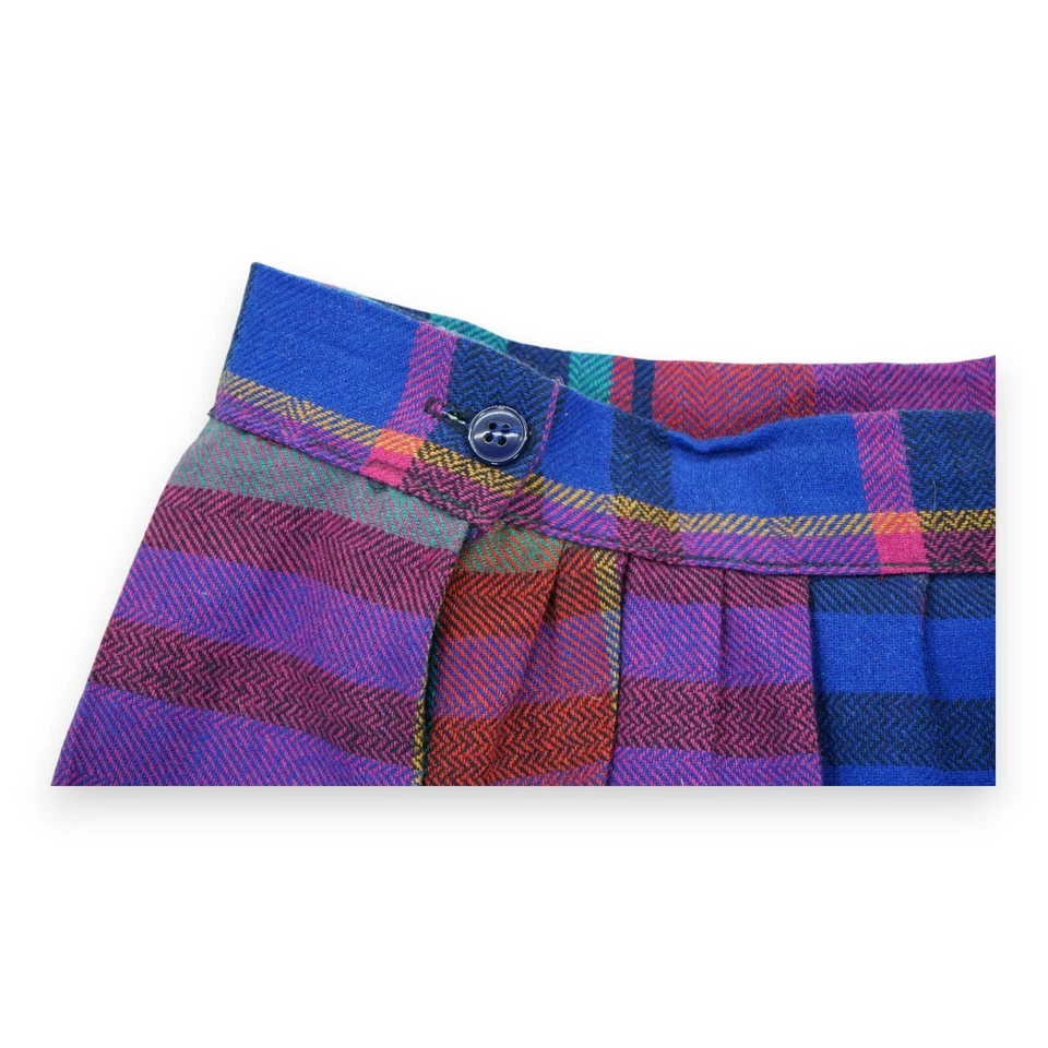 Falda Midi Vintage Años 80 Clásica Direcciones Mezcla Lana Hecha en EE. UU. Multicolor Foto 4 de 4