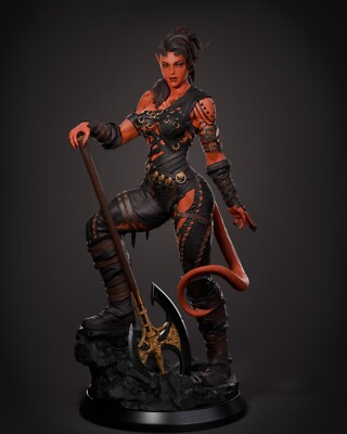 Karlach Statue 3D Print Unpainted/Unassembled