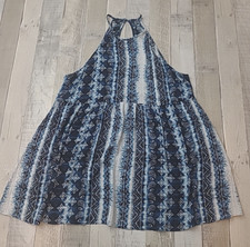 Show Me Your Mumu Women's Darcy Mini Dress Sz XL Halter Tie Dye Rayon Boho