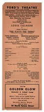 Louis Calhern "THE PLAY'S THE THING" Faye Emerson '48 Baltimore Tryout Broadside
