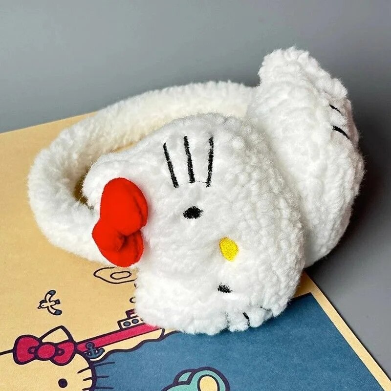 Hello Kitty Earmuffs Cute Autumn Winter Warm Plush Earmuffs Y2K for