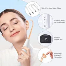 New High Frequency Facial Machine Electrotherapy Wand Face Skin Care Beauty Tool