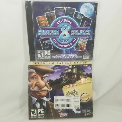 2 PC Games ~ Inspector Parker Unsolved + Hidden Object Classic Adv 3 ~ NEW ????