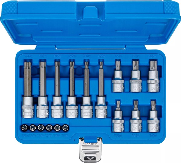 BGS 18X T-Profil Bohrung Bits T10-T60 Torx SchlüSsel Bit Nuss SteckschlüSsel-image