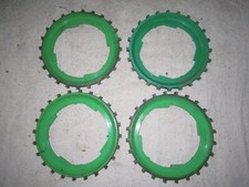 4 VINTAGE LUSTRAN PLASTIC B-8-24 & B-8-24X PLANTER PLATES