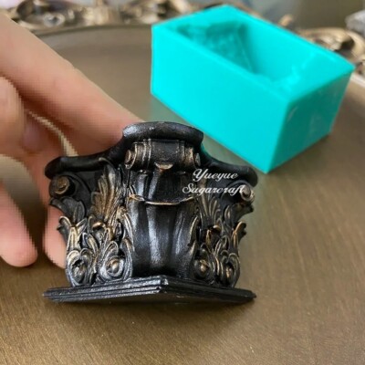 Roman Column Silicone Epoxy Resin Plaster Corners Mould Cake Fondant Molds