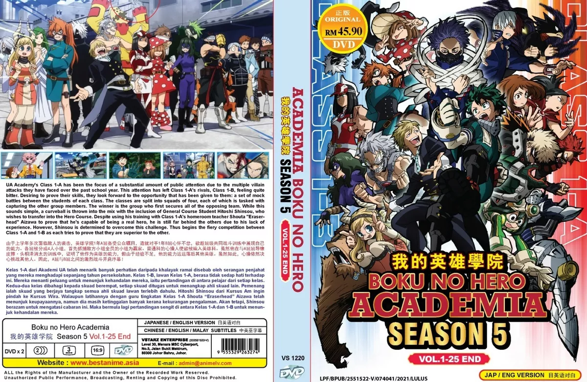 Boku No My Hero Academia (Season 5: VOL.1 - 25 End) ~ English Dubbed  Version ~