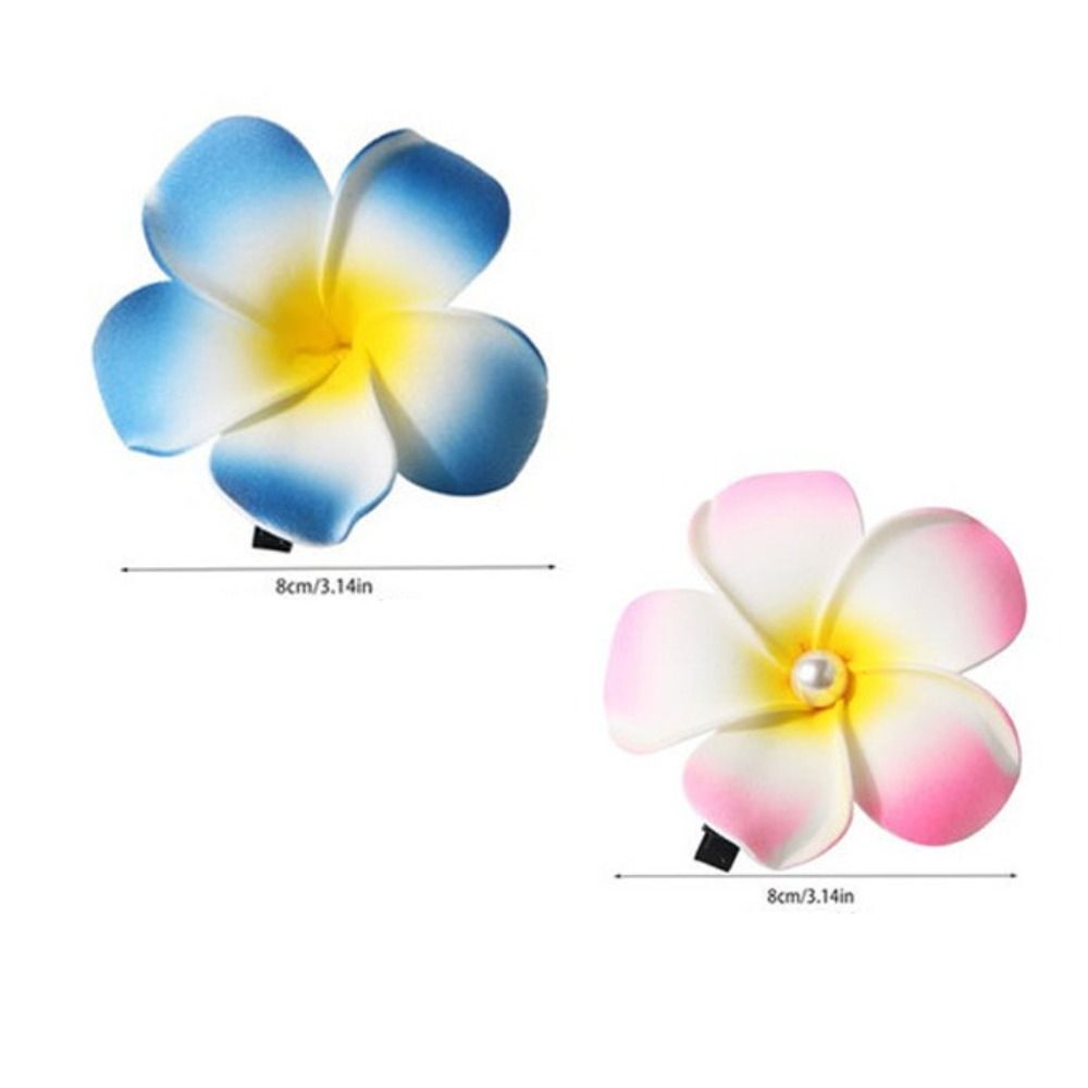 Frangipani Flower Hair Clip Plastic Girls Duckbill Clip Vacation eBay
