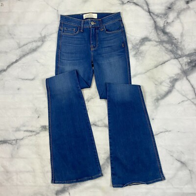 #ad Genetic Denim Florence Flare Jeans Size 25 Salt Air Wash High Rise Bell Bottoms $40.80