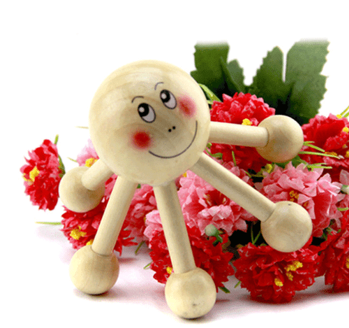 3Pcs Wooden Massage Wooden Stick Hand & Foot Massage Tool Massager Smiling face - Picture 2 of 2