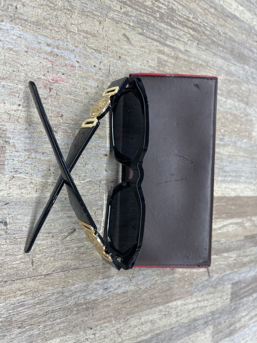 もり Versace Brown Tortoise 4205-B Sunglasses Silver Coin Medusa