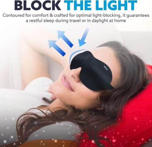 3D Sleep Eye Mask Comfortable Lightweight Sleeping Mask for Mans or Women's UK - Picture 4 of 5