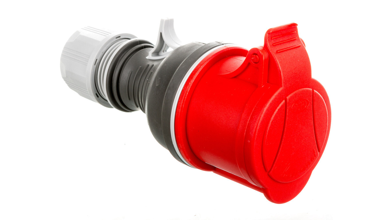 Straight portable socket 4P 32A 400V red TWIST GPP 32/4 IP-44 921876 /T2UK