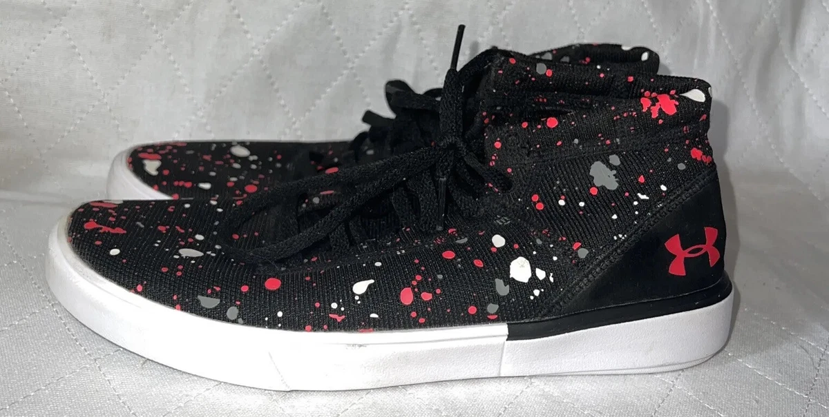Under Armour Paint Splash High top Canvas Shoes Casual Trend Youth 5Y