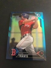 2016 BOWMAN CHROME PROSPECT   SAM TRAVIS Blue Refractor 22/150
