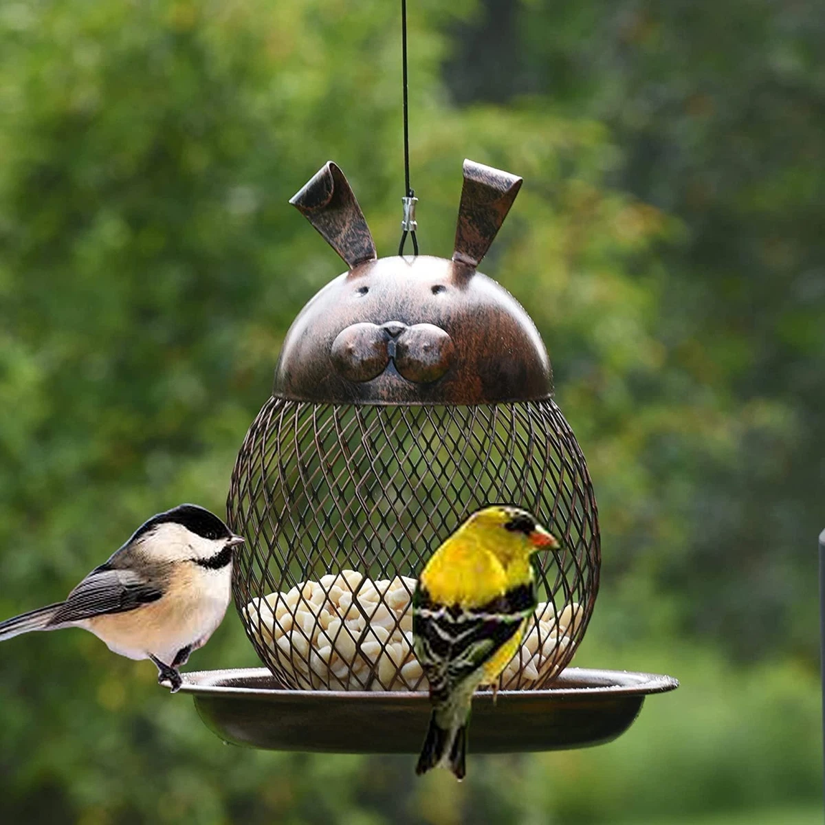 Bird Feeder - Outdoor Garden Decor - Cute Rabbit