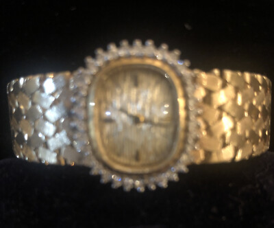 VERANO SEMAG ladies 14kt yellow gold & Diamond watch Woven  display picture 1
