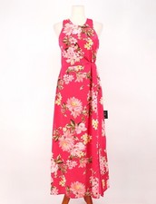 NWT LULUS Radiant Expression Hot Pink Floral Backless Maxi Dress Size S
