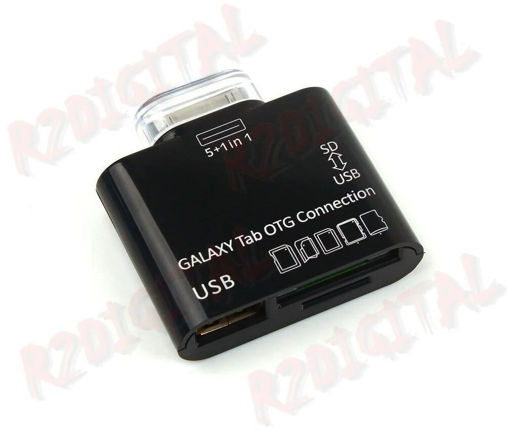 Aglow.it Galaxy Tab OTG Connection P7300, CARD READER con PORTA USB per Tab e Ta
