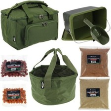 Carp Fishing Tackle Carryall Bag Set With 12.5 L Bucket Boilies Ground Bait Bowl