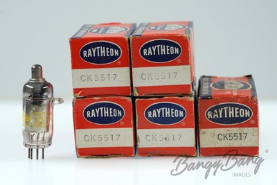 5 Vintage Raytheon 5517/CK1013/CK5517/CV3609 Cold Cathode Rectifier Audio Vacuum