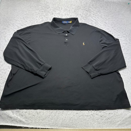Polo Ralph Lauren Poloshirt Schwarz Langarm Herren Größe 4XB