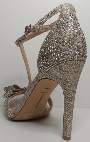 NUOVO!! Sandali I N C Ressie argento strass tacco 4" 9,5M US 39,5M EUR - Foto 2 di 3