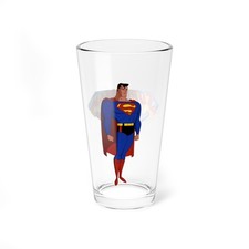 Superman The Animated Series Mixing Glass, 16oz, Classic Cartoon Fan Gift, Hero
