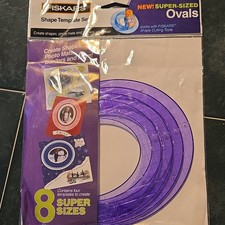 Fiskars Shape Template Set Super-Sized Ovals 8 Sizes Shapes Scrapbooking