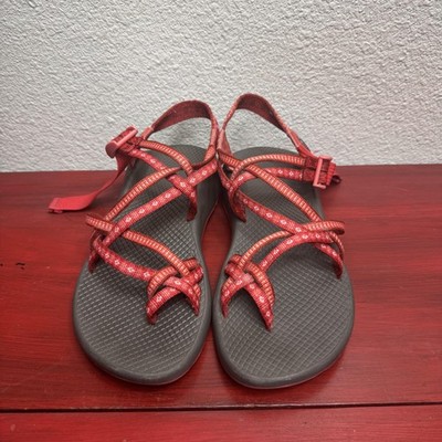 Chaco Z/Cloud 2 Sandals Womens Size 8 Red Strappy Adjustable Hiking Water Shoes