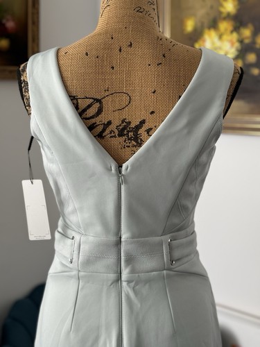 NEW Lipsy London Size 12 (Small Fit - Suit Size 10) Mint Green Belted Dress - Picture 7 of 8