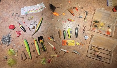 Huge Fishing Lure Lot Rapala Spinners Spoons Tackle Boxes Hooks NEW & Used 