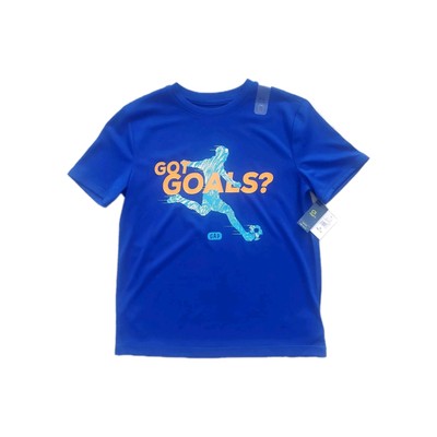 Gap Fit Jungen blau Sport Fußball T-Shirt Größe 8 8 9 Jahre neu mit Etikett